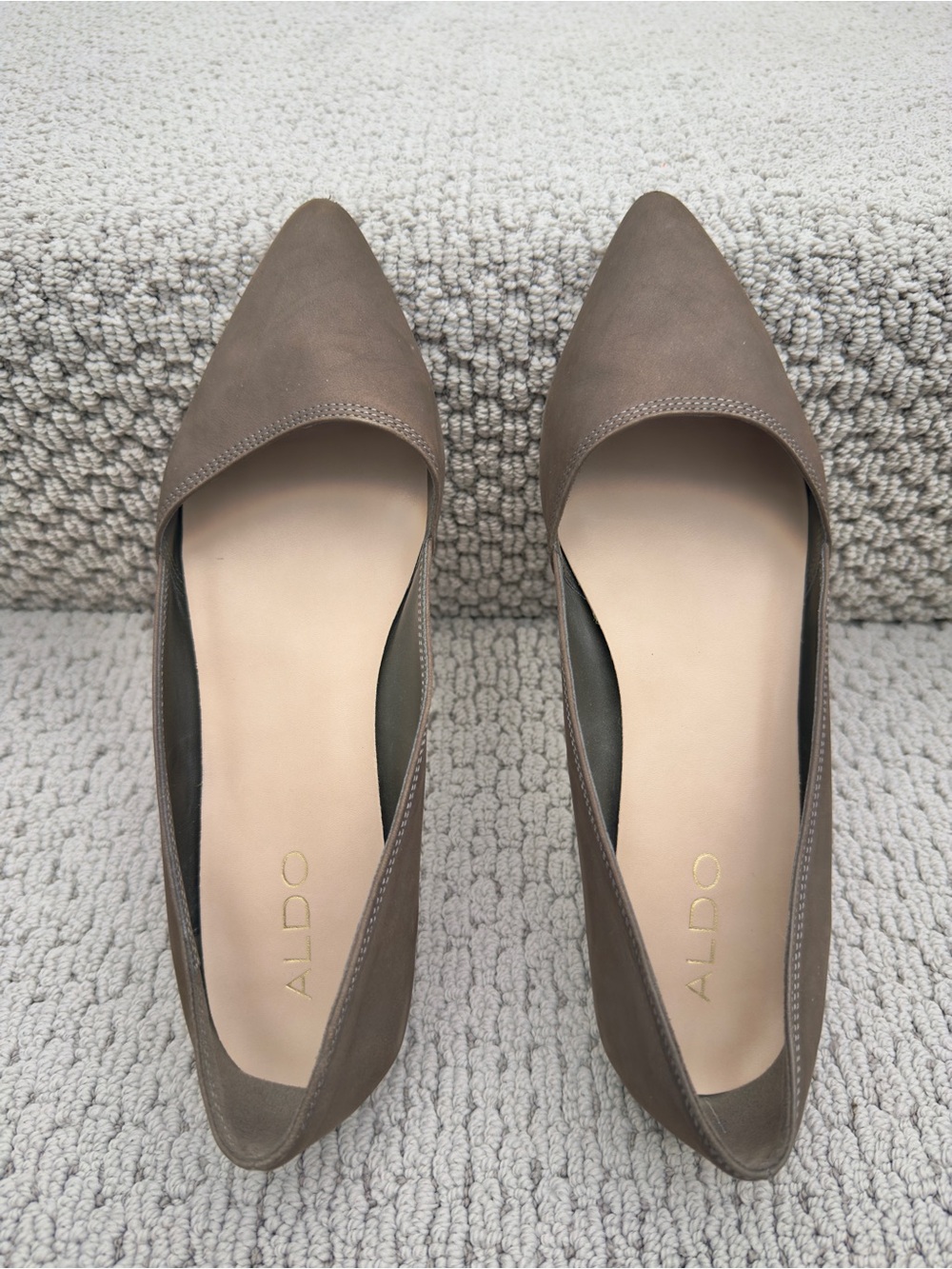 ALDO Taupe Pointed Toe Flats